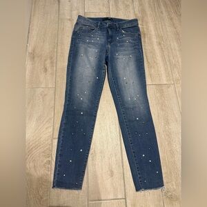 1822 Women's Blue Embellished Jeans